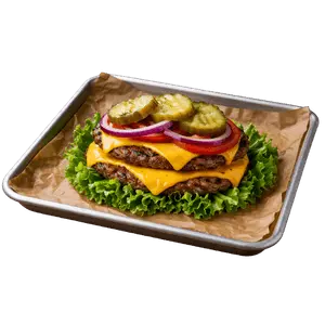 Cheeseburger without bun (contains dairy) 